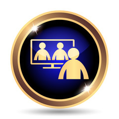 Video conference, online meeting icon