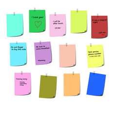 vector notes on the wall