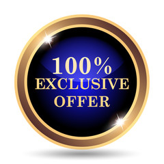 100% exclusive offer icon