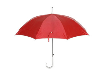 Red umbrella / Red umbrella isolated on white background.