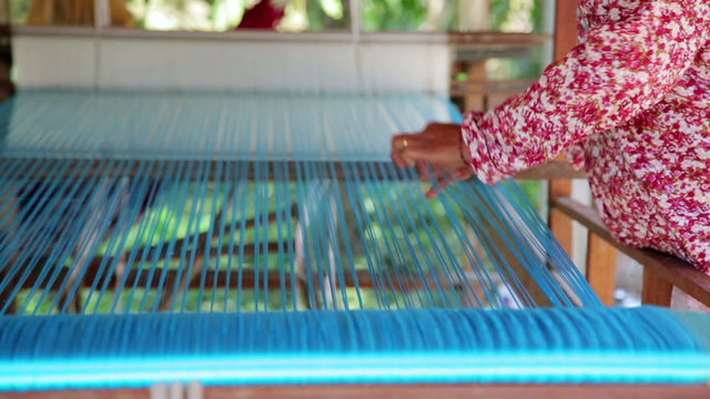 Silk Farm, clothes produce from silkworm insects cocoon, textile factory