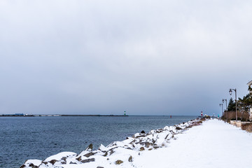 Hohe düne im winter