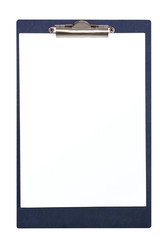 Clipboard / Clipboard with paper on white background.