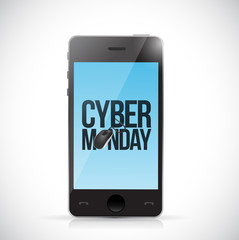 cyber monday phone sign illustration