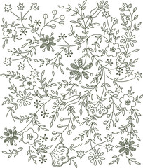 Paisley mehndi vector floral design