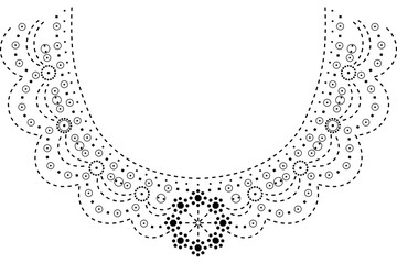 Neckline illustration vector design fashion