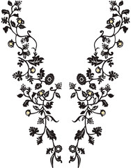 Neckline illustration vector design fashion