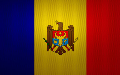 Closeup of Moldova flag