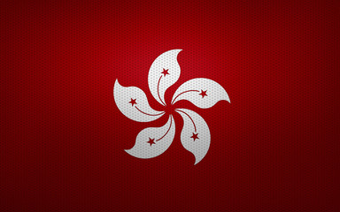Obraz premium Closeup of Hong Kong flag