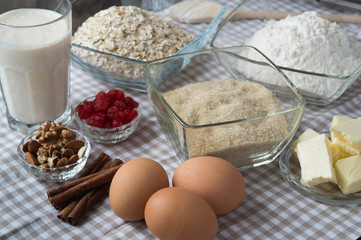 ingredients for oatmeal cookies