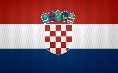 Naklejka premium Closeup of Croatia flag