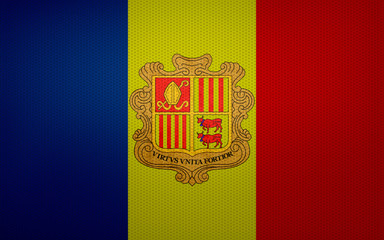 Obraz premium Closeup of Andorra flag
