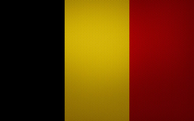 Closeup of Belgium flag