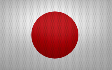 Closeup of Japan flag