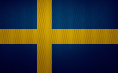 Closeup of Sweden flag