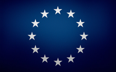 Obraz na płótnie Canvas Closeup of European Union (EU) flag 