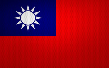 Closeup of Taiwan flag