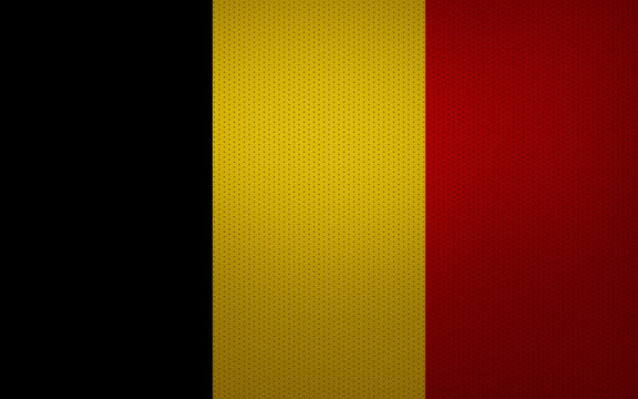 Closeup of Belgium flag