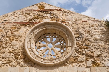 Medieval window in the Syracuse, Sicily, Italy