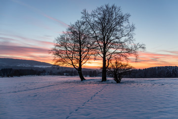 traumhafter sonnenuntergang