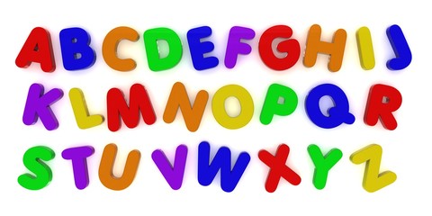 Multicoloured Alphabet Fridge Magnet Letters Background