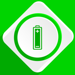 battery green flat icon