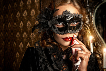vampire in mask