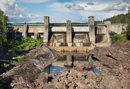 Imatrankoski dam in Imatra. Finland