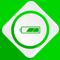 battery green flat icon