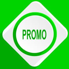 promo green flat icon