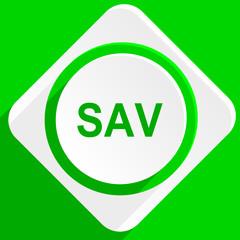 sav green flat icon