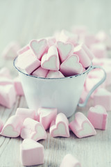 heart-shaped marshmallows