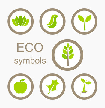 Eco symbols vector