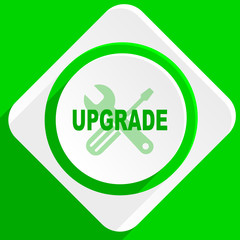 upgrade green flat icon