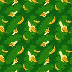 bananas pattern green background
