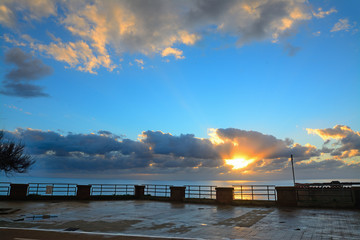 cloudy sunset in Alghero