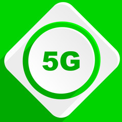 5g green flat icon