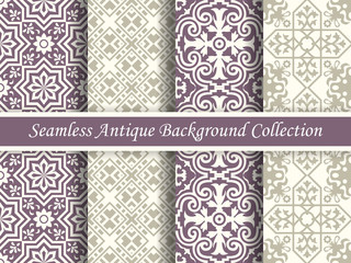 Antique seamless background collection_15
