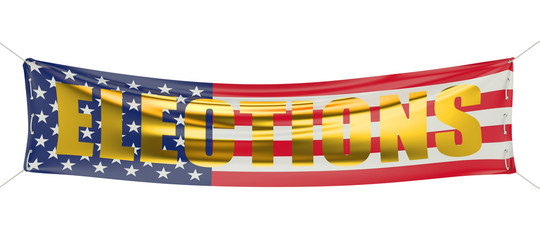 Elections in USA concept on the banner