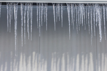 Icicles on the eaves