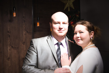 relaxed casual couple looking at the camera