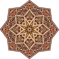 Mandala ethnic indian illustration design