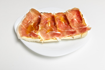 Tostada de aceite y jamón