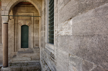 Detail from Suleymaniye ( Blue Mosque ) in Istanbul