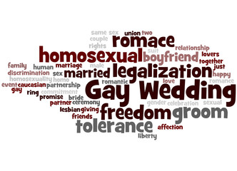 Gay Wedding, word cloud concept 3