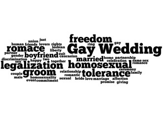 Gay Wedding, word cloud concept 5