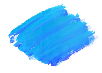 A fragment of the azure background painted with gouache