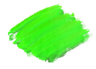 A fragment of the green background painted with gouache