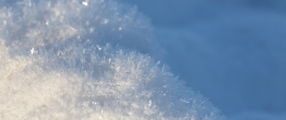 ice and snow crystals background panorama