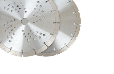 Cutting disk with diamonds - Diamond disc for concrete on the white background